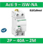 Schneider - Interrupteur-sectionneur bipolaire 40A à déclenchement - Acti9 - ISW-NA - A9S70640
