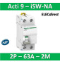 Schneider - Interrupteur-sectionneur bipolaire 63A à déclenchement - Acti9 - ISW-NA - A9S70663