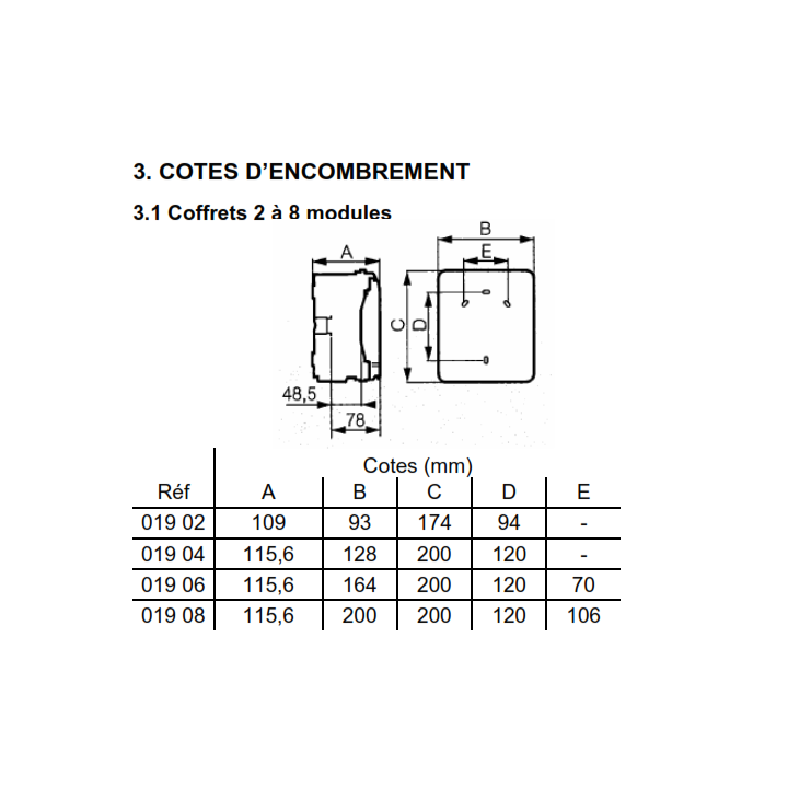 Legrand - Coffret étanche Plexo 4 modules - IP65/IK09 - 001904