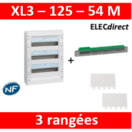 Legrand - Coffret de distribution 54 modules - 3 rangées de 18M - XL3 125 - 401613