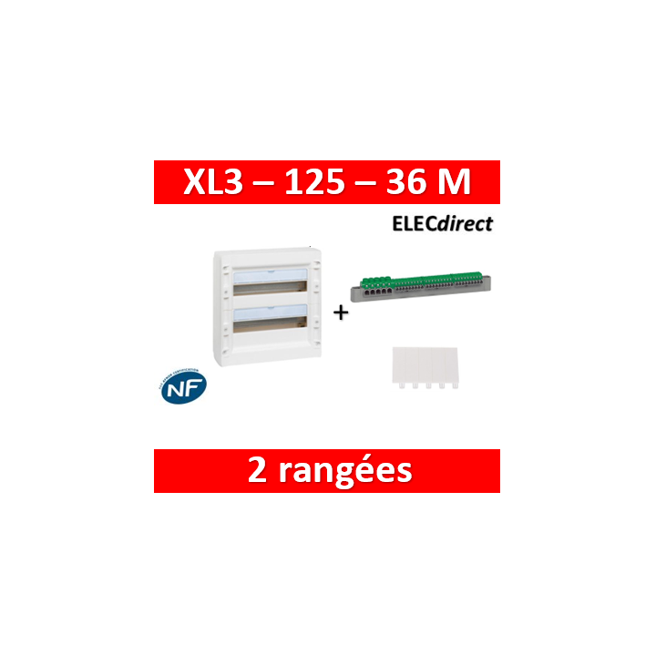 Legrand - Coffret de distribution 36 modules - 2 rangées de 18M - XL3 125 - 401612