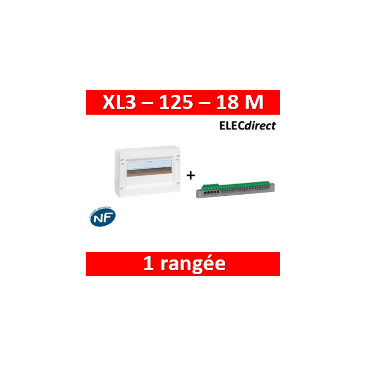 Legrand - Coffret de distribution 18 modules - 1 rangée de 18M - XL3 125 - 401611
