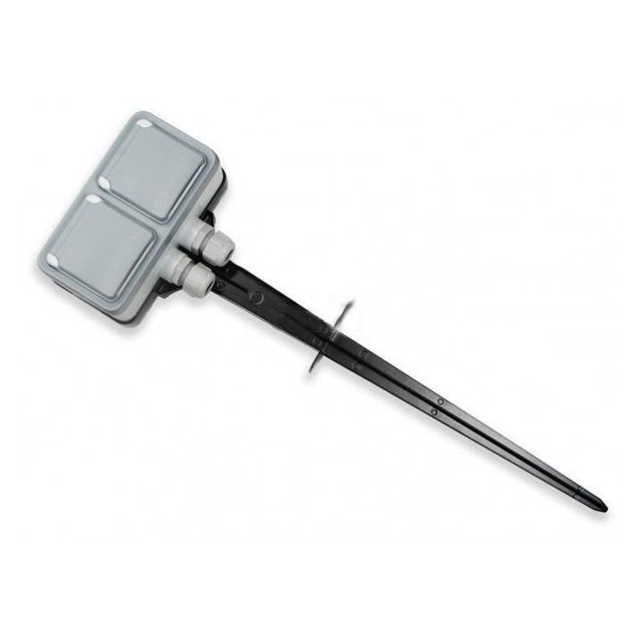 Legrand Plexo - Prise de courant 2x2P+T précâblé 16A 230V + piquet de jardin - IP55/IK07 - Réf : 069749