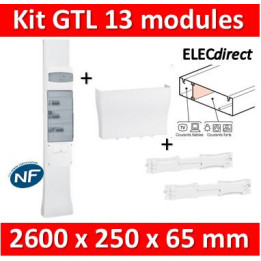 Legrand - Kit GTL 13M - 030037 - 65 x 250 mm - Avec couvercle complet - long. réglable - 2,45 à 2,60m - 030037