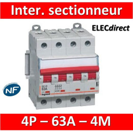 Legrand - DX3 Interrupteur-sectionneur à déclenchement Tétrapolaire - 63A - 406544