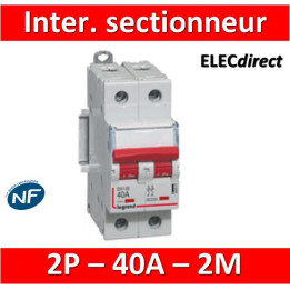 Legrand - DX3 Interrupteur-sectionneur à déclenchement Bipolaire - 40A - 406527