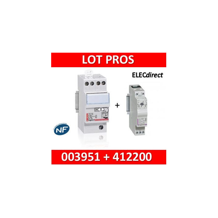Legrand - Parafoudre bipolaire 220V - Type 2 + parafoudre ligne téléphonique - 003951 + 412200