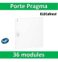 Schneider - Porte opaque blanche coffret PRAGMA IP40/IK09 - 2 rangées de 18 modules - PRA16218