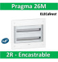 Schneider - Coffret électrique PRAGMA - encastré - 26 modules - 2 rangées de 13M - PRA32213