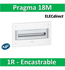 Schneider - Coffret électrique PRAGMA - encastré - 18 modules - 1 rangée de 18M - PRA32118