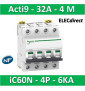 Schneider - Acti9 - iC60N - Disjoncteur - 4P - 32A - 6kA - courbe C - Réf : A9F77432