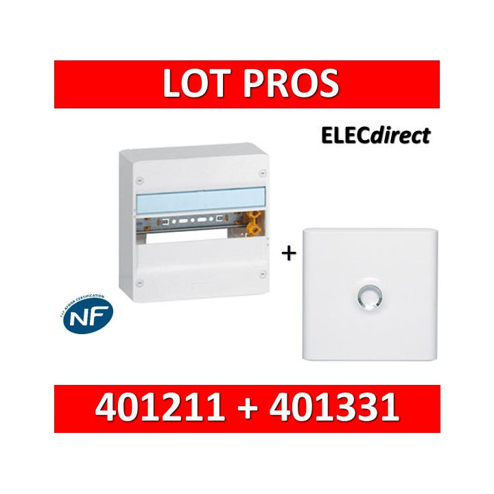 Legrand - LOT - Coffret DRIVIA 13 Modules + porte - 401211+401331