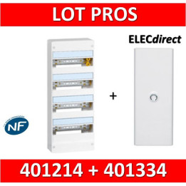 Legrand - LOT  - Coffret DRIVIA 52 Modules + porte - largeur 250mm - 401214+401334