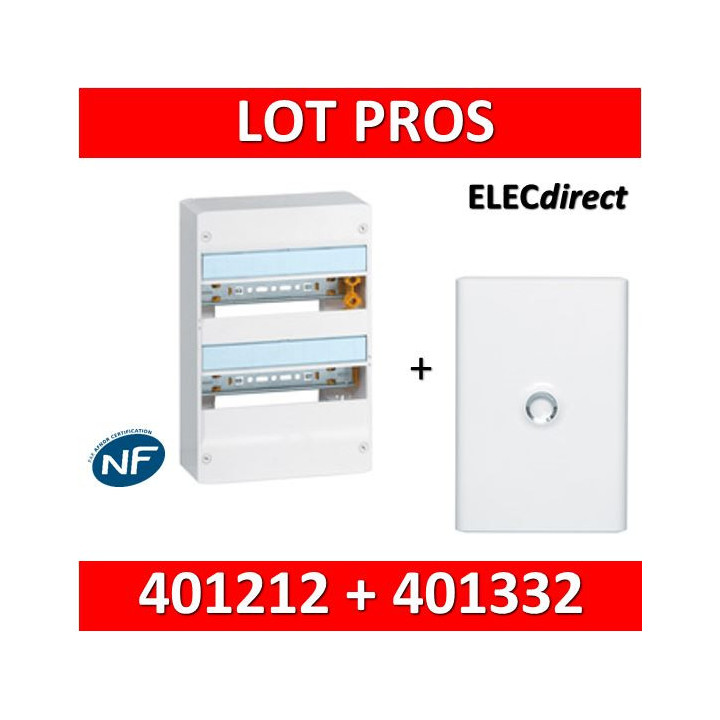 Legrand - LOT  - Coffret DRIVIA 26 Modules + porte - 401212+401332