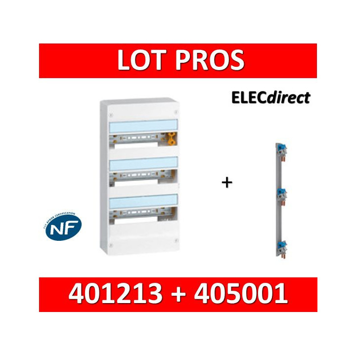 Legrand - LOT  - Coffret DRIVIA 39 Modules + peigne vertical - 401213+405001