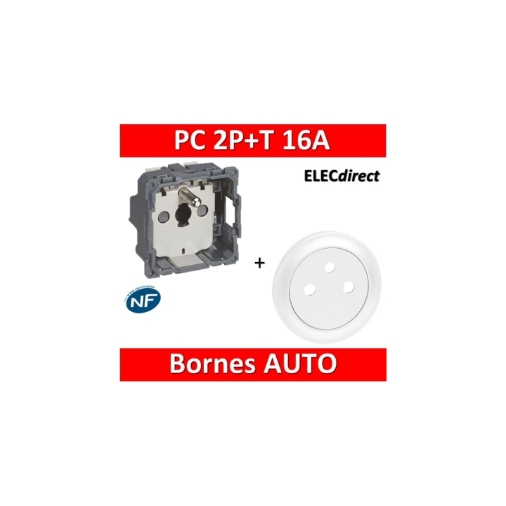 Legrand Céliane - Mécanisme + enjoliveur - PC 2P+T 16A - 067111+068111