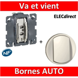 Legrand Céliane - Mécanisme + enjoliveur blanc - Va et vient 10A - Réf : 067001+068001