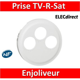 Legrand Céliane - Enjoliveur TV-R-Sat blanc - 068285