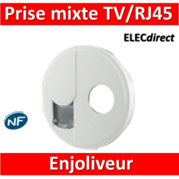 Legrand Céliane - Enjoliveur Prise mixte TV/RJ45 - 068239