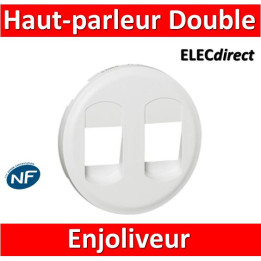Legrand Céliane - Enjoliveur Double Prise Haut-parleur blanc - 068212