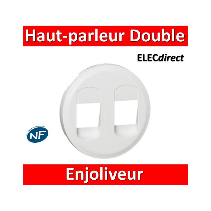 Legrand Céliane - Enjoliveur Double Prise Haut-parleur blanc - 068212