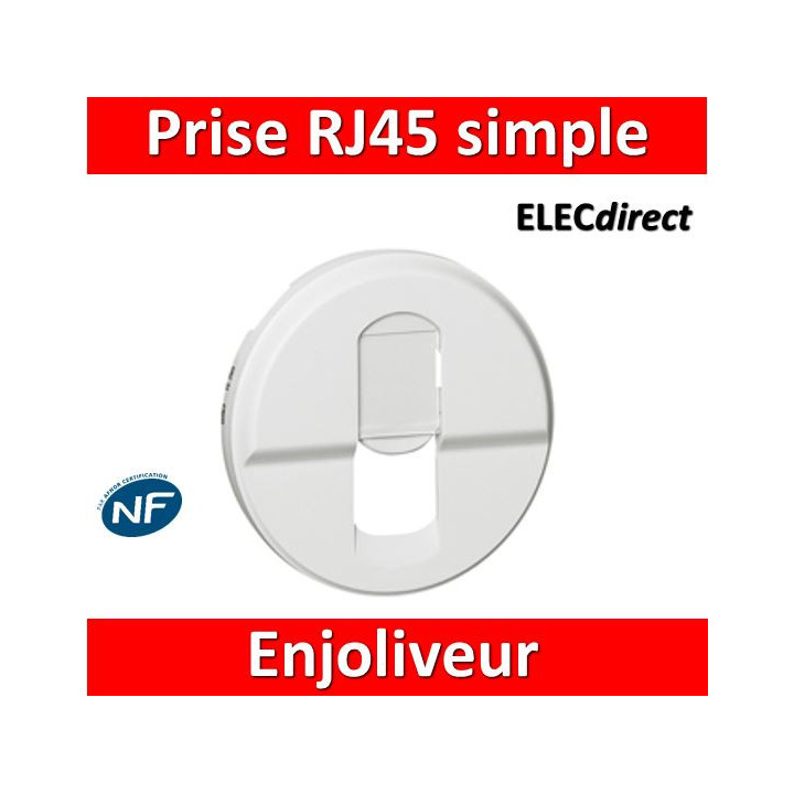 Legrand Céliane - Enjoliveur RJ45 blanc - 068251