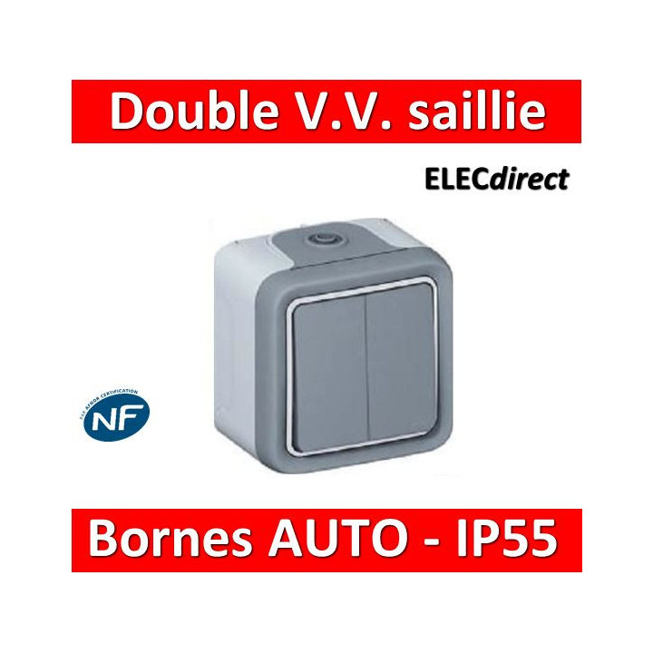 Legrand Plexo - Double Va-et-Vient 10A - 230V - IP55/IK07 - 069715