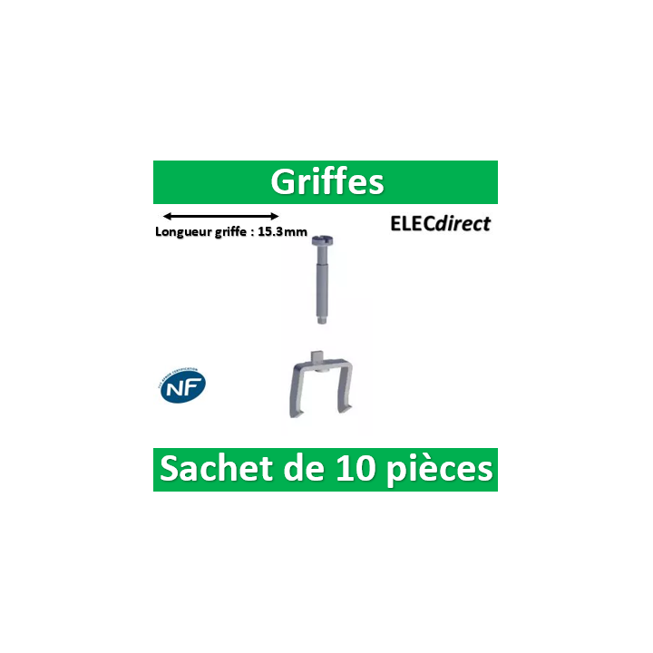 Schneider Odace - Sachet de 10 griffes - Réf : S520690