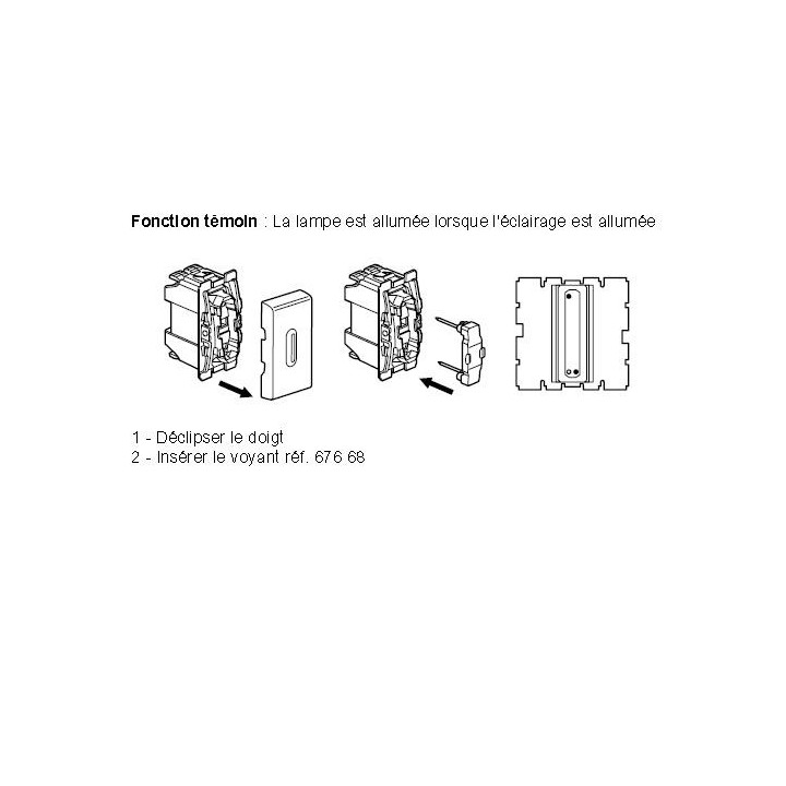 Legrand Mosaic - Va-et-Vient - 1 module - 10A - 230V à voyant LED - 077002