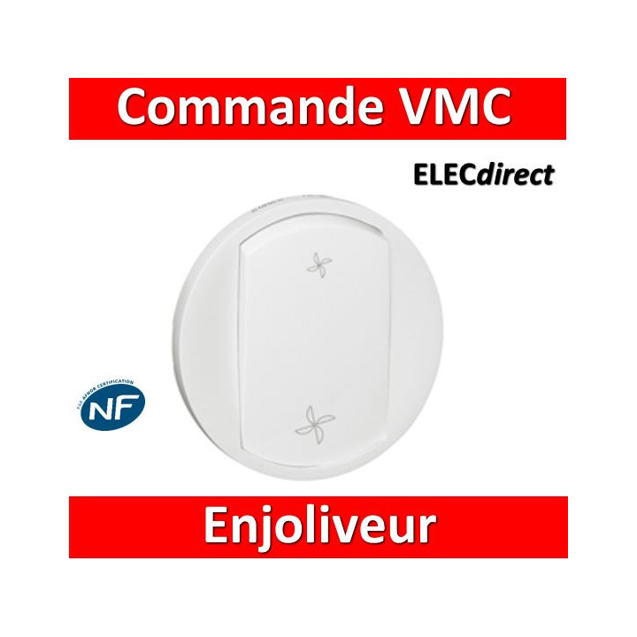 Legrand Céliane - Enjoliveur blanc pour commande  VMC - 068061