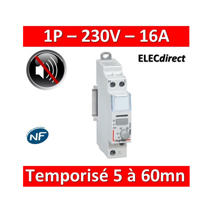 Legrand - Télérupteur CX3 silencieux et temporisé 1P - 16A - 1F - 412401