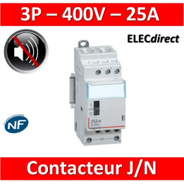 Legrand - Contacteur J/N heures creuses 25A - 400V Tripolaire - 412502