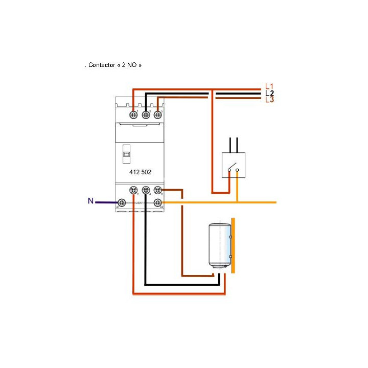 Legrand - Contacteur J/N heures creuses 25A - 400V Tripolaire - 412502