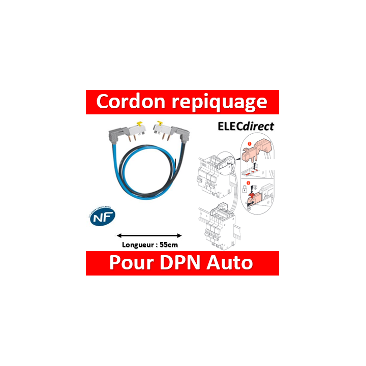 Legrand - Jeu de Cordon de repiquage Ph/N à connexion auto - 404927