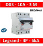 Legrand - Disjoncteur 4P DX3 10A - 6kA - courbe C - 406908