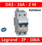 Legrand - Disjoncteur bipolaire DX3 16A - 10kA - courbe C - 407784
