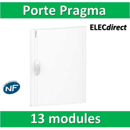 Schneider - Porte opaque blanche coffret PRAGMA IP40/IK09 - 1 rangée de 13 modules - 13M - PRA16113