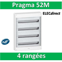 Schneider - Coffret électrique PRAGMA 52 modules - 4 rangées de 13M - PRA13654