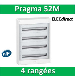 Schneider - Coffret électrique PRAGMA 52 modules - 4 rangées de 13M - PRA13654