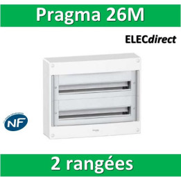 Schneider - Coffret électrique PRAGMA 26 modules - 2 rangées de 13M - PRA13652