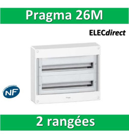 Schneider - Coffret électrique PRAGMA 26 modules - 2 rangées de 13M - PRA13652