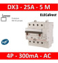 LEGRAND - Disjoncteur différentiel DX3 4P - 25A - 300ma - AC -Réf : 411218