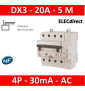 LEGRAND - Disjoncteur différentiel DX3 4P - 20A - 30ma - AC - 411198