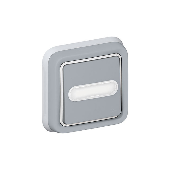 Legrand Plexo - Bouton poussoir plexo sonnerie porte étiquette encastré - IP55/IK07 - 069824