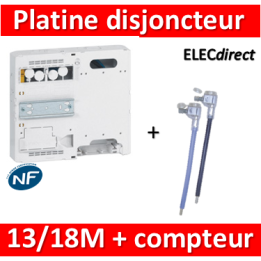 Legrand - Platine pour Disjoncteur branchement + Compteur - DRIVIA 13M et 18M - 401181