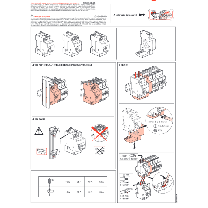 Legrand - DX3 - Interrupteur Différentiel - 2P - 63A - 30mA - Type AC - Réf : 411633