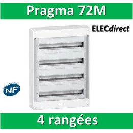 Schneider - Coffret électrique PRAGMA 72 modules - 4 rangées de 18M - PRA13754