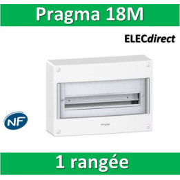 Schneider - Coffret électrique PRAGMA 18 modules - 1 rangée de 18M - PRA13751