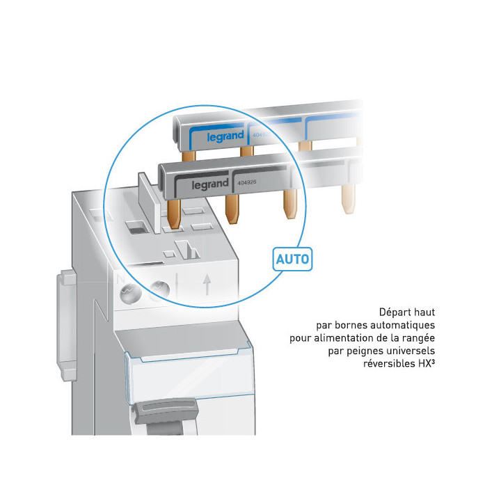 LEGRAND - LOT de 4 inter différentiels DX3 - (3 - ID 2x40A 30mA AC - ID 2x40A 30mA A) 411611x3 + 411617