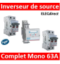 Legrand - Inverseur de sources manuel Mono 2P 63A complet - 406314+406441x2